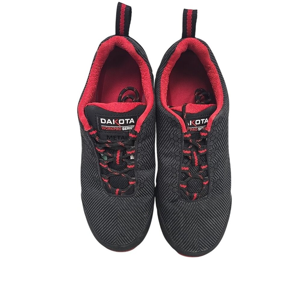 DAKOTA Men's 2410 CTCP Quad Comfort Anti Slip Low Cut Safety Shoe Black Red 9.5M - Picture 8 of 9
